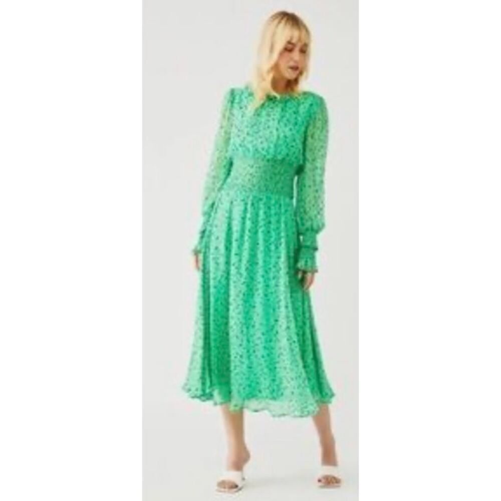 Ghost London Silana Long Sleeve Maxi Dress Sz. L - Picture 3 of 7